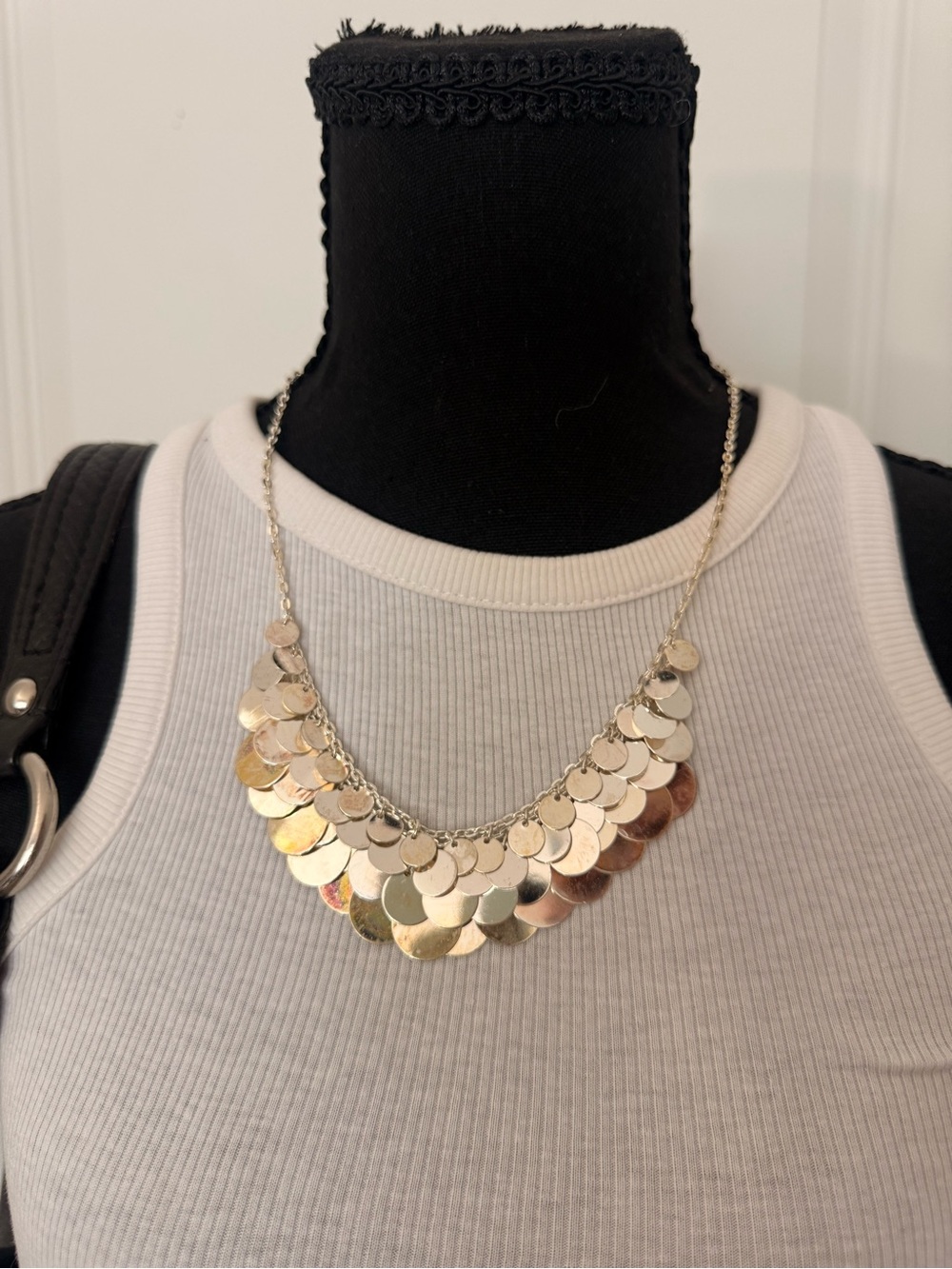 Silver Disc Layered Necklace - Women Jewelry